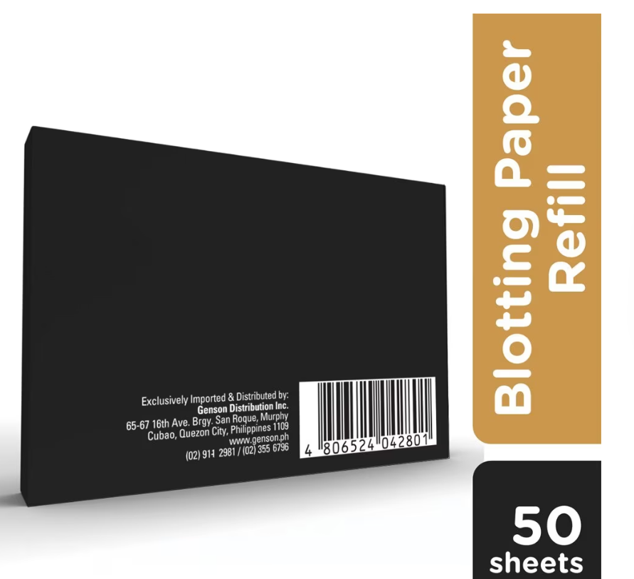 Luxe Organix Anne Clutz Charcoal Oil Absorbing Blotting Paper Refill 50 Sheets