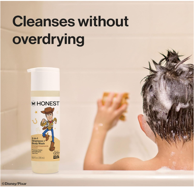  Honest Company Cleansing 2-in-1 Shampoo + Body Wash (Toy Story, Orange Creamsicle)