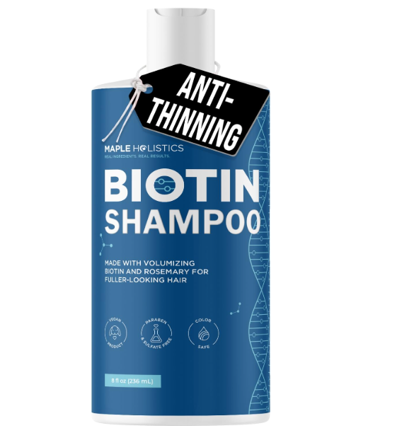 
Rosemary and Biotin Shampoo for Thinning Hair - Vegan Volumizing Shampoo for Fine Hair with B Vitamins Argan Oil & Tea Tree Essential Oil - Paraben
