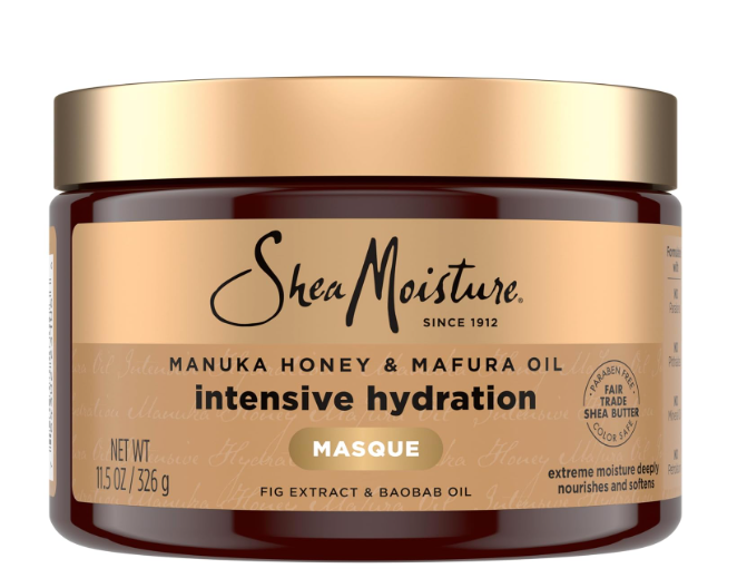SheaMoisture Intensive Hydration Hair Masque Manuka Honey & Mafura Oil For Dry, Damaged Hair Deep Conditioning Hair Treatment 11.5 oz
