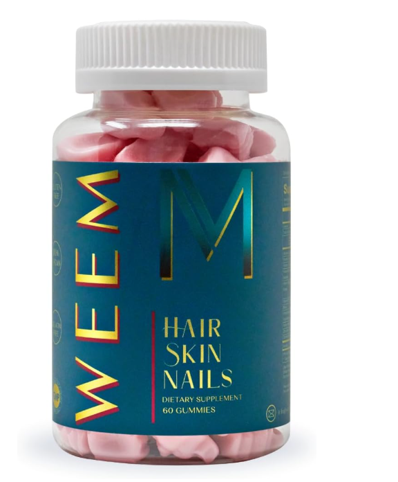 WEEM Hair Skin and Nails Gummies - Supports Healthy Hair - Vegan biotin Vitamins for Women & Men Supports Faster Hair Growth, Stronger Nails, Healthy...